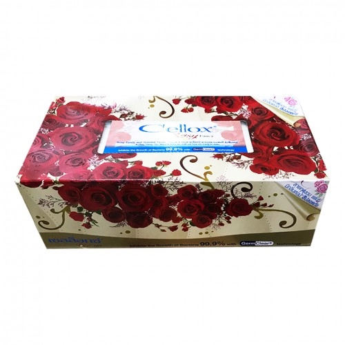 giấy ăn cao cấp Cellox hộp hoa hồng đỏ 150 tờ 